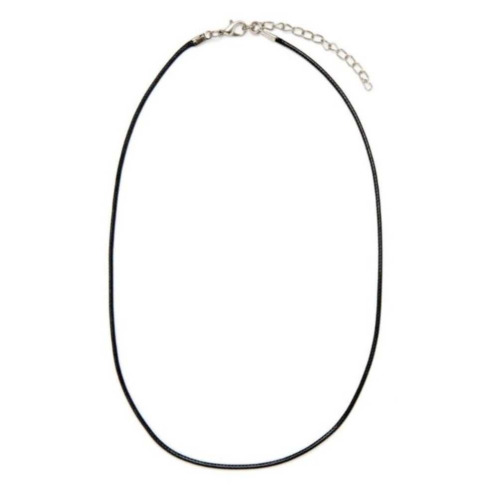Bundle of 10 ~ Black Cord Necklace Braided Waxed Faux Leather Adjustable 18”
